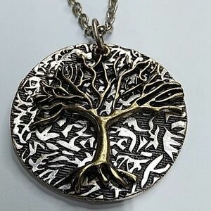 Double pendant Tree of Life necklace‎